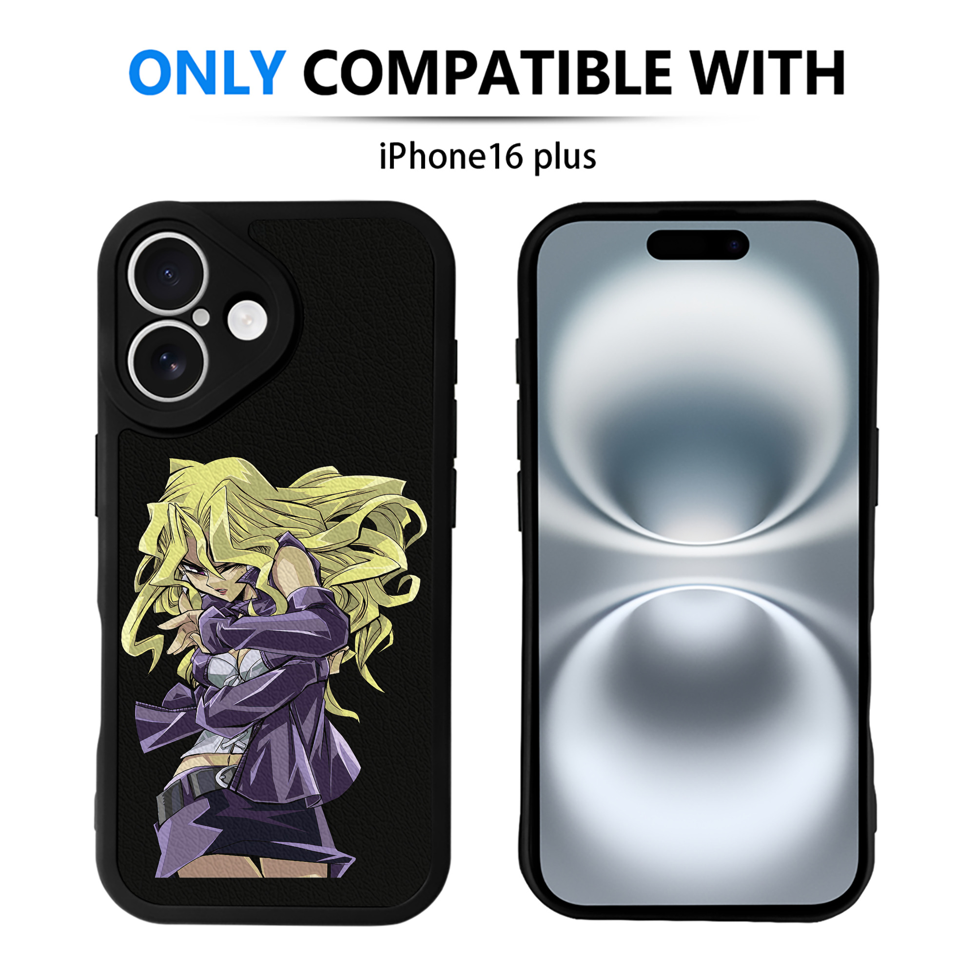 （画像用） 遊☆戯☆王 Yu-Gi-Oh! 【iPhone 16シリーズ対応】シリコンスマホケース（レザー調） 材質：シリコン